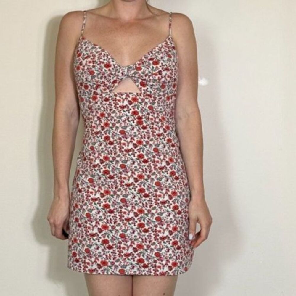 Abercrombie & Fitch Red Floral Mini Dress